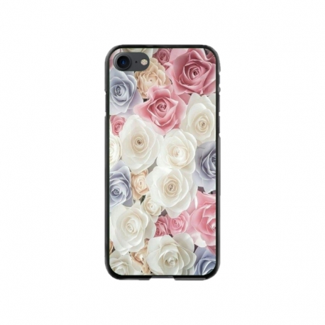 Husa personalizata tip carcasa HQPrint pentru Apple iPhone SE2, model Flowers 23, multicolor, S1D1M0385