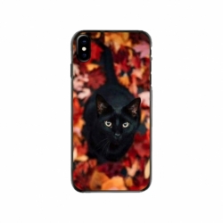 Husa personalizata tip carcasa HQPrint pentru Apple iPhone X, model Black Cat 3, multicolor, S1D1M0017