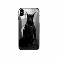 Husa personalizata tip carcasa HQPrint pentru Apple iPhone X, model Doberman, multicolor, S1D1M0018