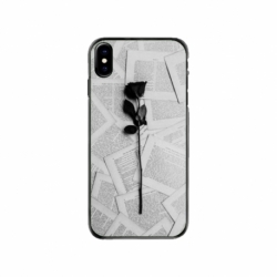 Husa personalizata tip carcasa HQPrint pentru Apple iPhone X, model Black Rose, multicolor, S1D1M0021