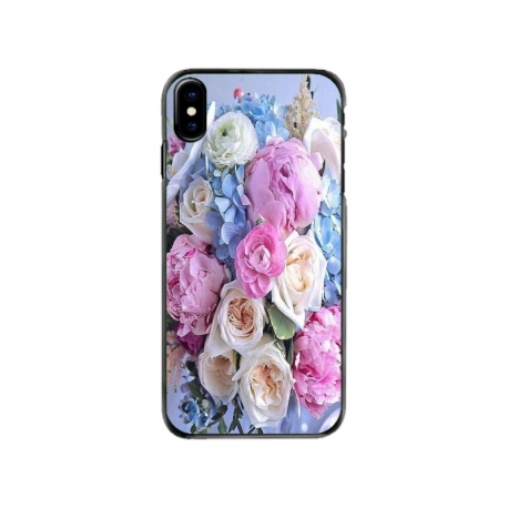 Husa personalizata tip carcasa HQPrint pentru Apple iPhone X, model Flowers 1, multicolor, S1D1M0026