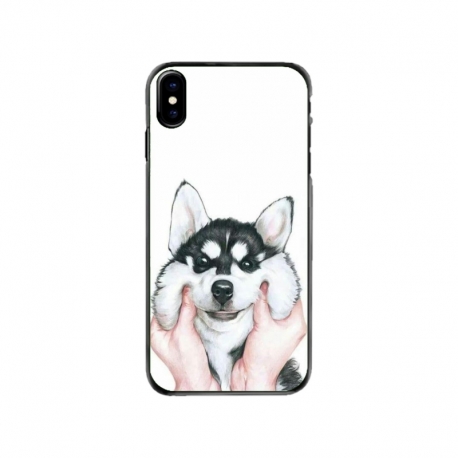 Husa personalizata tip carcasa HQPrint pentru Apple iPhone X, model Fluffy Dog, multicolor, S1D1M0033