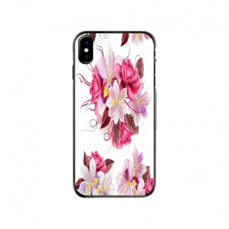 Husa personalizata tip carcasa HQPrint pentru Apple iPhone X, model Flowers 4, multicolor, S1D1M0040