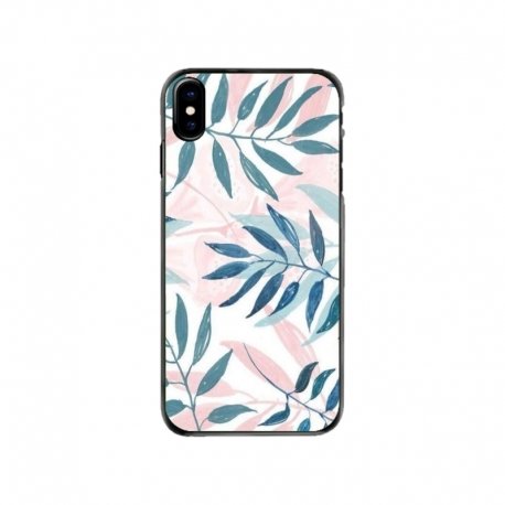 Husa personalizata tip carcasa HQPrint pentru Apple iPhone X, model Leaf Design 1, multicolor, S1D1M0044