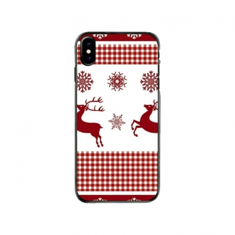 Husa personalizata tip carcasa HQPrint pentru Apple iPhone X, model Reindeer 1, multicolor, S1D1M0051