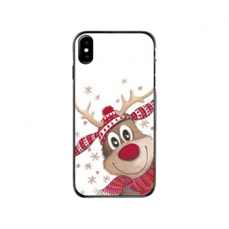 Husa personalizata tip carcasa HQPrint pentru Apple iPhone X, model Reindeer 3, multicolor, S1D1M0053