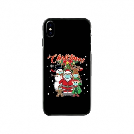 Husa personalizata tip carcasa HQPrint pentru Apple iPhone X, model Covid Christmas, multicolor, S1D1M0054
