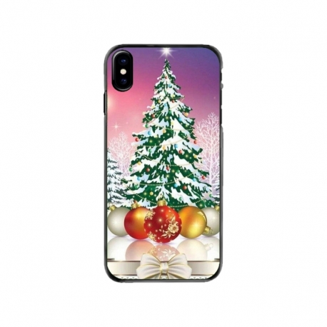 Husa personalizata tip carcasa HQPrint pentru Apple iPhone X, model Christmas Tree 1, multicolor, S1D1M0057