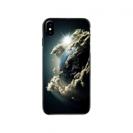 Husa personalizata tip carcasa HQPrint pentru Apple iPhone X, model Cloudy Earth, multicolor, S1D1M0067
