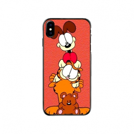 Husa personalizata tip carcasa HQPrint pentru Apple iPhone X, model Garfield, multicolor, S1D1M0085