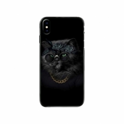 Husa personalizata tip carcasa HQPrint pentru Apple iPhone X, model Black Cat 4, multicolor, S1D1M0097