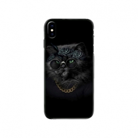 Husa personalizata tip carcasa HQPrint pentru Apple iPhone X, model Black Cat 4, multicolor, S1D1M0097