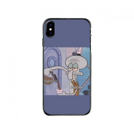 Husa personalizata tip carcasa HQPrint pentru Apple iPhone X, model Squidward 1, multicolor, S1D1M0161