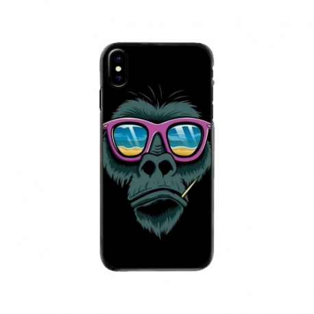 Husa personalizata tip carcasa HQPrint pentru Apple iPhone X, model Gorilla, multicolor, S1D1M0288