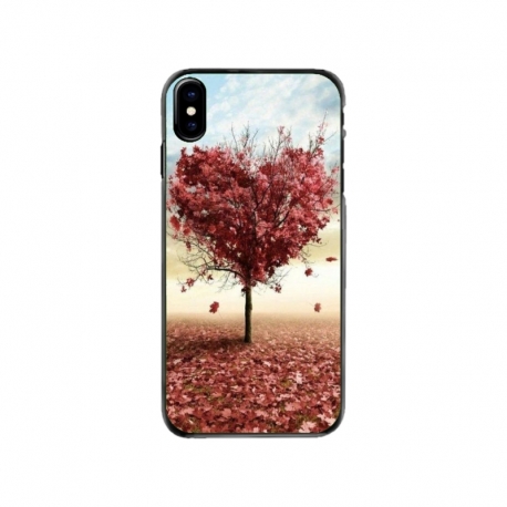 Husa personalizata tip carcasa HQPrint pentru Apple iPhone X, model Heart Tree, multicolor, S1D1M0293