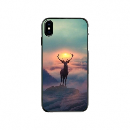 Husa personalizata tip carcasa HQPrint pentru Apple iPhone X, model Antlers, multicolor, S1D1M0303