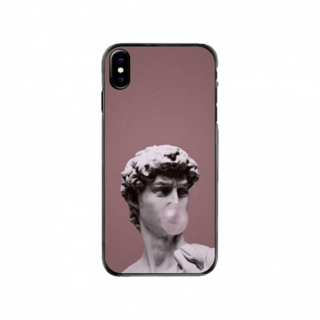 Husa personalizata tip carcasa HQPrint pentru Apple iPhone X, model Bubble Gum Statue, multicolor, S1D1M0317