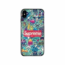 Husa personalizata tip carcasa HQPrint pentru Apple iPhone X, model Supreme, multicolor, S1D1M0360