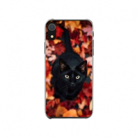 Husa personalizata tip carcasa HQPrint pentru Apple iPhone XR, model Black Cat 3, multicolor, S1D1M0017