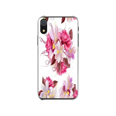 Husa personalizata tip carcasa HQPrint pentru Apple iPhone XR, model Flowers 4, multicolor, S1D1M0040