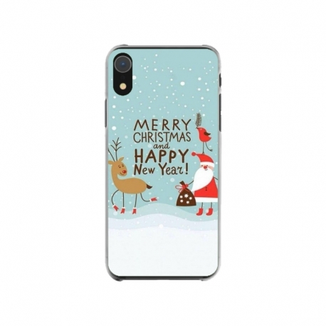 Husa personalizata tip carcasa HQPrint pentru Apple iPhone XR, model Happy Christmas and New Year, multicolor, S1D1M0047
