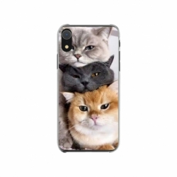 Husa personalizata tip carcasa HQPrint pentru Apple iPhone XR, model Cats, multicolor, S1D1M0116