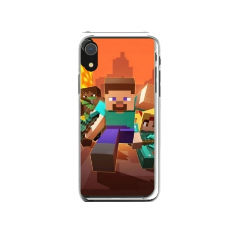 Husa personalizata tip carcasa HQPrint pentru Apple iPhone XR, model Minecraft 1, multicolor, S1D1M0125