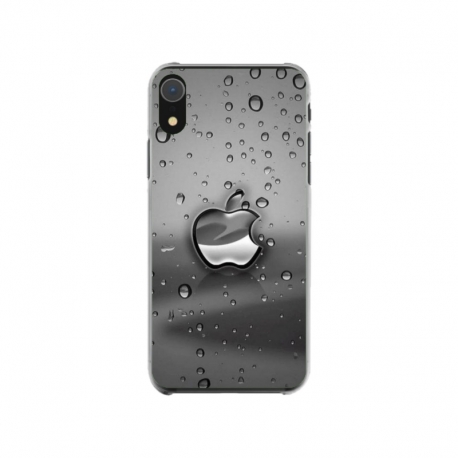 Husa personalizata tip carcasa HQPrint pentru Apple iPhone XR, model Rainy Apple logo, multicolor, S1D1M0148