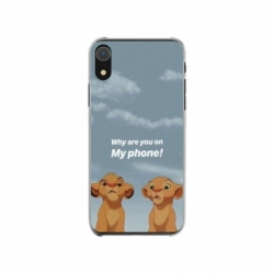 Husa personalizata tip carcasa HQPrint pentru Apple iPhone XR, model Why are you on my phone, multicolor, S1D1M0220