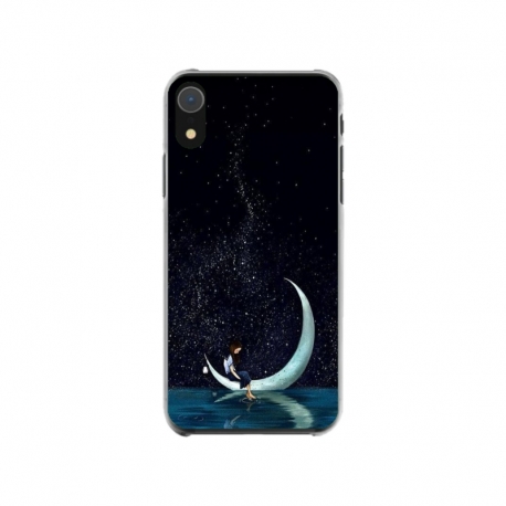 Husa personalizata tip carcasa HQPrint pentru Apple iPhone XR, model Moon Fishing, multicolor, S1D1M0270