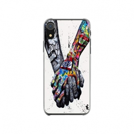 Husa personalizata tip carcasa HQPrint pentru Apple iPhone XR, model Abstract Holding, multicolor, S1D1M0271