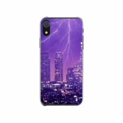 Husa personalizata tip carcasa HQPrint pentru Apple iPhone XR, model Purple Lightning, multicolor, S1D1M0354