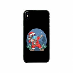 Husa personalizata tip carcasa HQPrint pentru Apple iPhone XS Max, model Covid Santa, multicolor, S1D1M0055