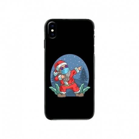 Husa personalizata tip carcasa HQPrint pentru Apple iPhone XS Max, model Covid Santa, multicolor, S1D1M0055