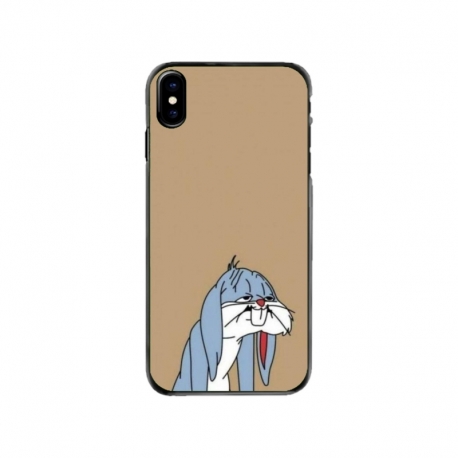 Husa personalizata tip carcasa HQPrint pentru Apple iPhone XS, model Tired Bunny, multicolor, S1D1M0027