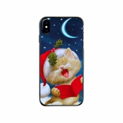 Husa personalizata tip carcasa HQPrint pentru Apple iPhone XS, model Christmas Cat, multicolor, S1D1M0048