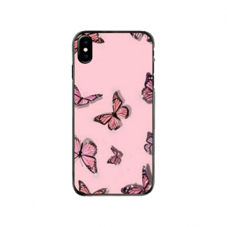 Husa personalizata tip carcasa HQPrint pentru Apple iPhone XS, model Butterfly 7, multicolor, S1D1M0076