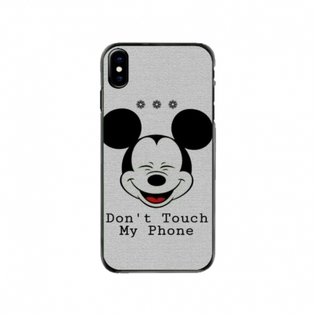 Husa personalizata tip carcasa HQPrint pentru Apple iPhone XS, model Dont Touch my Phone 3, multicolor, S1D1M0123