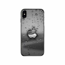 Husa personalizata tip carcasa HQPrint pentru Apple iPhone XS, model Rainy Apple logo, multicolor, S1D1M0148