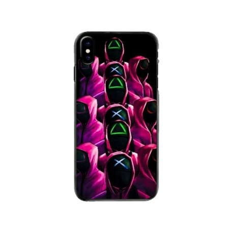 Husa personalizata tip carcasa HQPrint pentru Apple iPhone XS, model Squid Game 8, multicolor, S1D1M0180