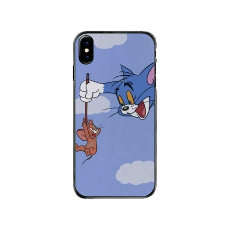 Husa personalizata tip carcasa HQPrint pentru Apple iPhone XS, model Tom and Jerry 1, multicolor, S1D1M0203