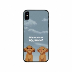 Husa personalizata tip carcasa HQPrint pentru Apple iPhone XS, model Why are you on my phone, multicolor, S1D1M0220