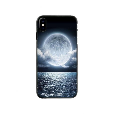Husa personalizata tip carcasa HQPrint pentru Apple iPhone XS, model Moon Sky, multicolor, S1D1M0228