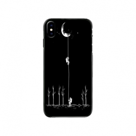 Husa personalizata tip carcasa HQPrint pentru Apple iPhone XS, model Climbing to the Moon, multicolor, S1D1M0233