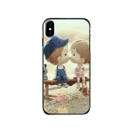 Husa personalizata tip carcasa HQPrint pentru Apple iPhone XS, model Kiss, multicolor, S1D1M0259