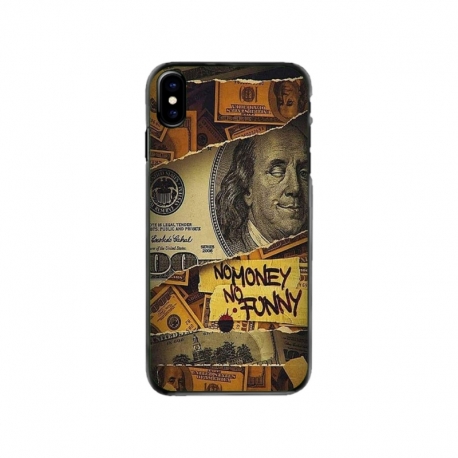 Husa personalizata tip carcasa HQPrint pentru Apple iPhone XS, model No Money No Funny, multicolor, S1D1M0262