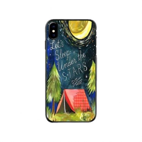 Husa personalizata tip carcasa HQPrint pentru Apple iPhone XS, model Lets sleep under the STARS, multicolor, S1D1M0268