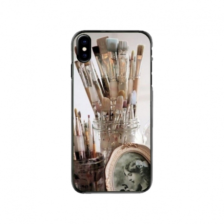 Husa personalizata tip carcasa HQPrint pentru Apple iPhone XS, model Brush, multicolor, S1D1M0282