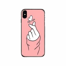 Husa personalizata tip carcasa HQPrint pentru Apple iPhone XS, model Heart Snap, multicolor, S1D1M0285