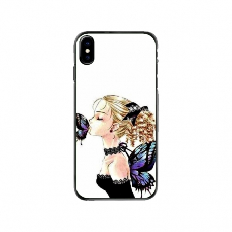 Husa personalizata tip carcasa HQPrint pentru Apple iPhone XS, model Butterfly Fairy, multicolor, S1D1M0294